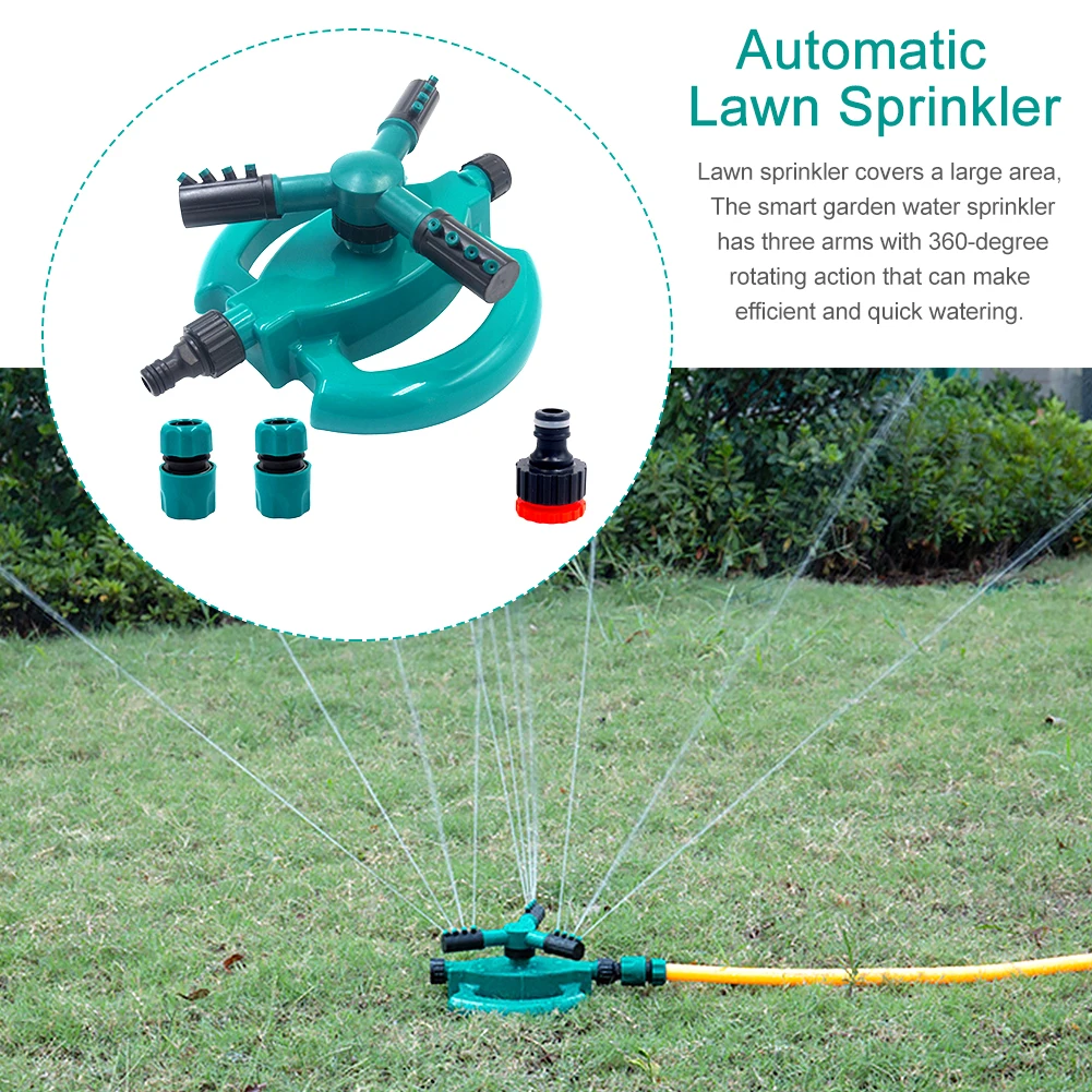

Автоматический спринклер для газона, большая площадь, вращение на 360 градусов, летняя система полива для детей и взрослых, двойной режим