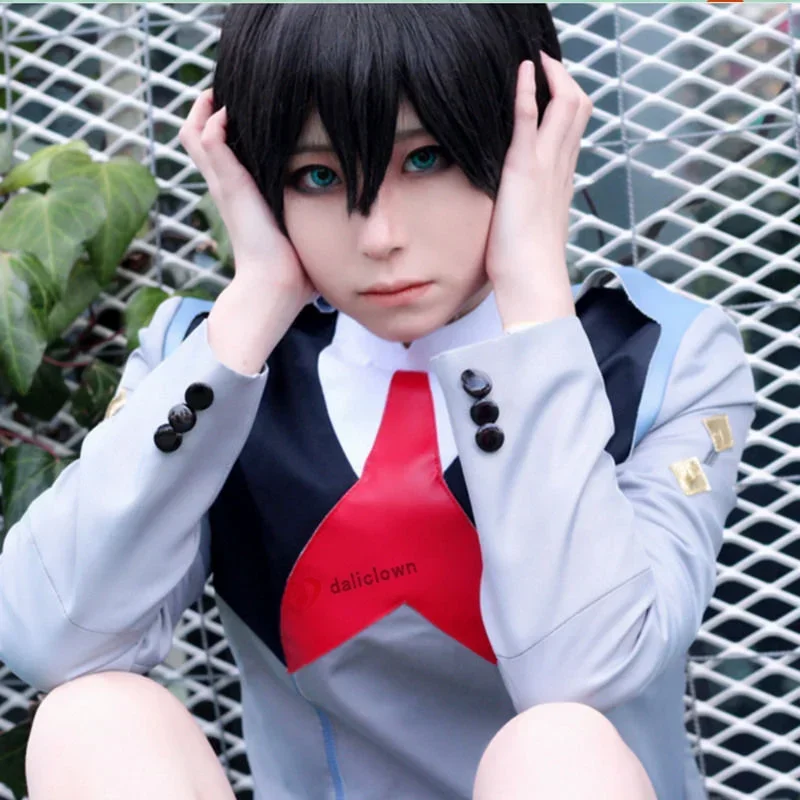 DARLING in the FRANXX Косплей HIRO ICHIGO MIKU KOKORO Zero Two Школьная форма Костюм Парик Аниме Хэллоуин