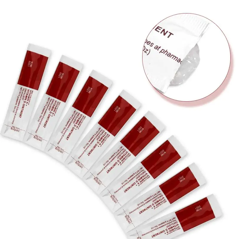 

100Pcs Vitamin Ointment A&D Anti Scar For Permanent Tattoo Microblading Body Eyebrows Lips Makeup Aftercare Repair Healing Cream