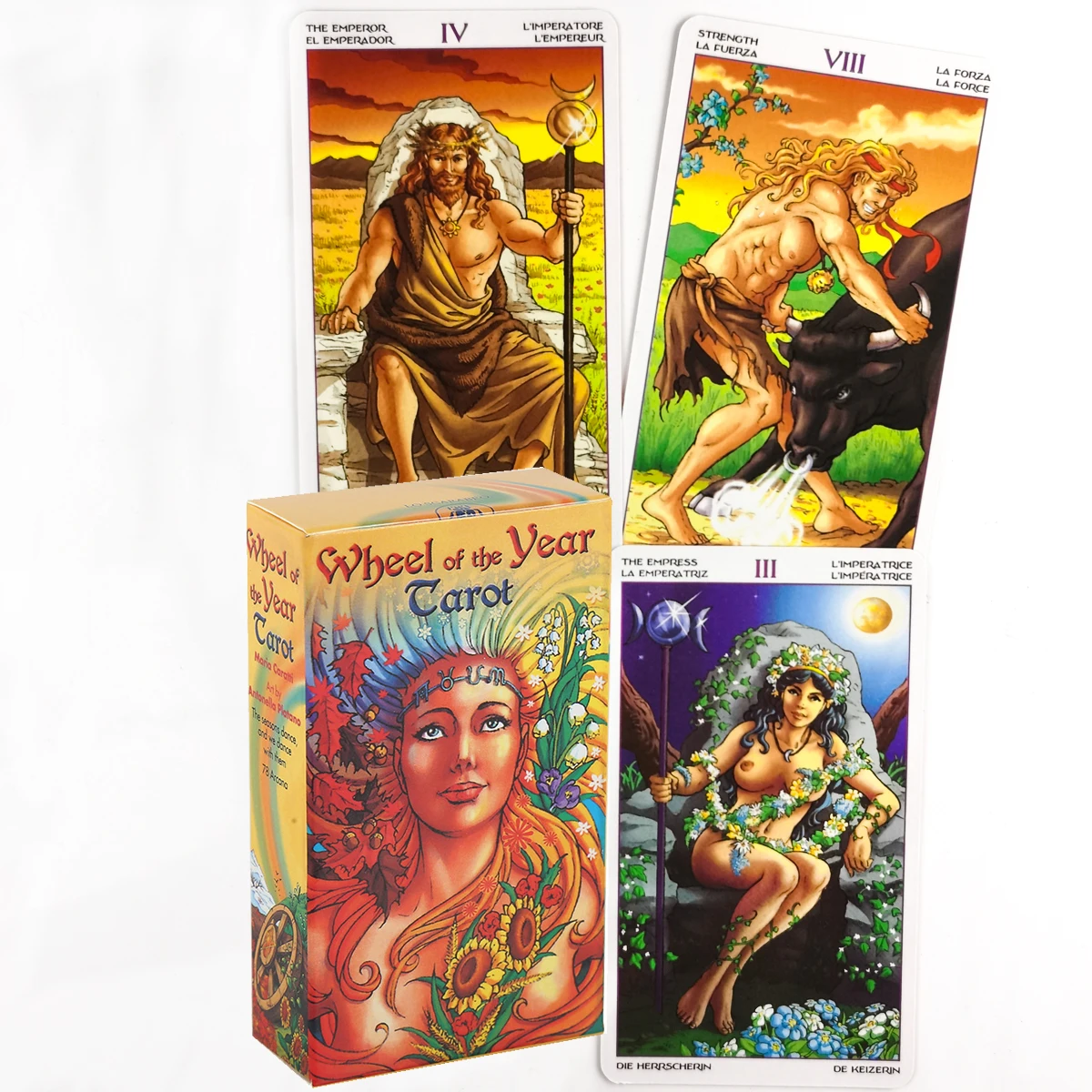 

New Tarot Deck Oracles Cards Mysterious Divination Wheel Of The Year Tarot By Maria Caratti Cards For Women Girls Cards Game