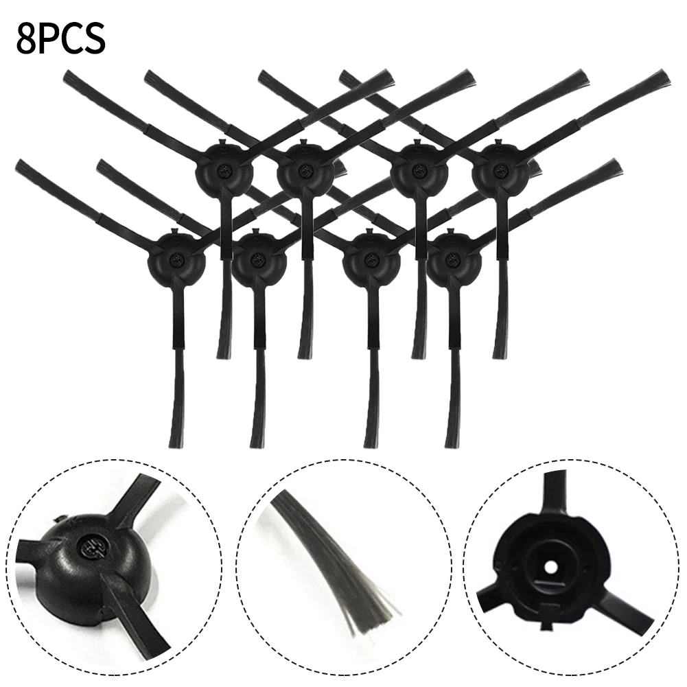 8pcs Side Brushes For  IHome AutoVac Nova Self Empty Robot Vacuum Cleaner Replacement Robot Sweeper Spare Part