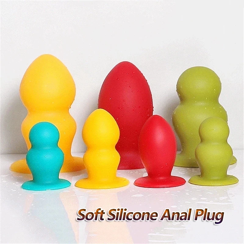 Анальная пробка 3 цветов огромные анальные бусины расширение мягкий силиконовый