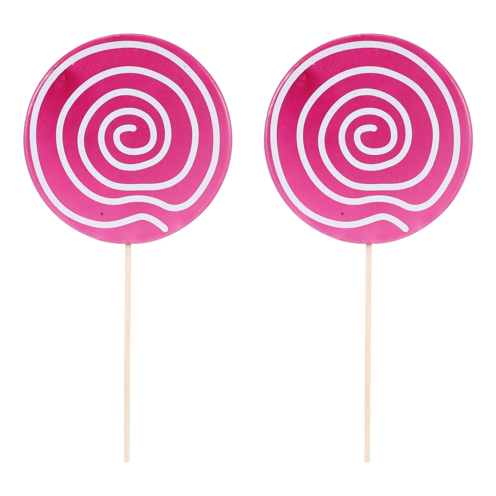 

2pcs Creative Lollipop Decors Scene Ornaments Simulation Lollipop Props