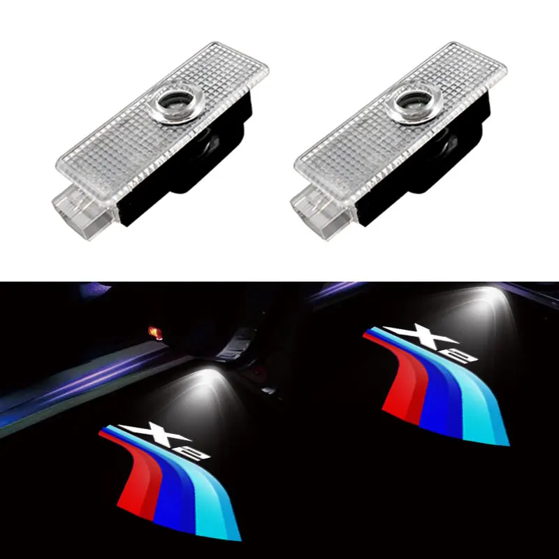 

2 Pieces Led Welcome Light HD Projector Lamp Warning Light For BMW X2 F39 Models Logo Car Door Light Laser light