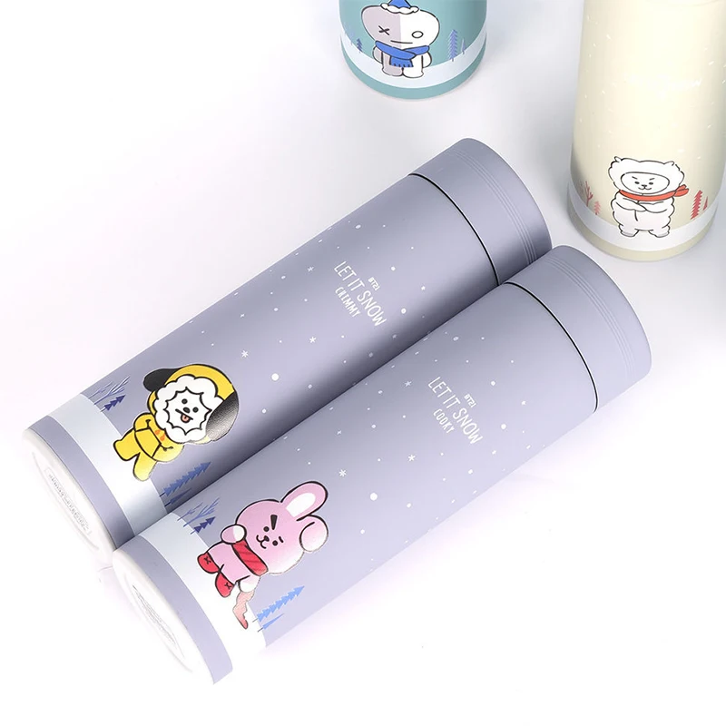 500Ml Kpop Bt21 Peripheries Thermal Bottle Anime Figures Chimmy Rj Stainless Steel Vacuum Flask Water Mug Thermocup - купить по