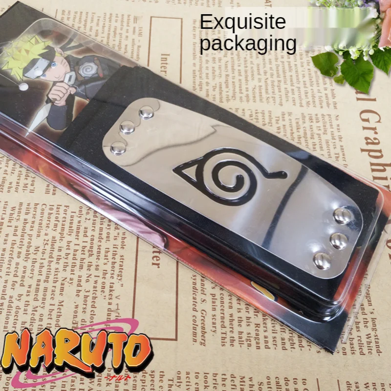 

Naruto Headband Cosplay Cartoon Anime Figures Logo Headgear Forehead Naruto Bandage Cosplay Halloween Birthday Party Hat Toys
