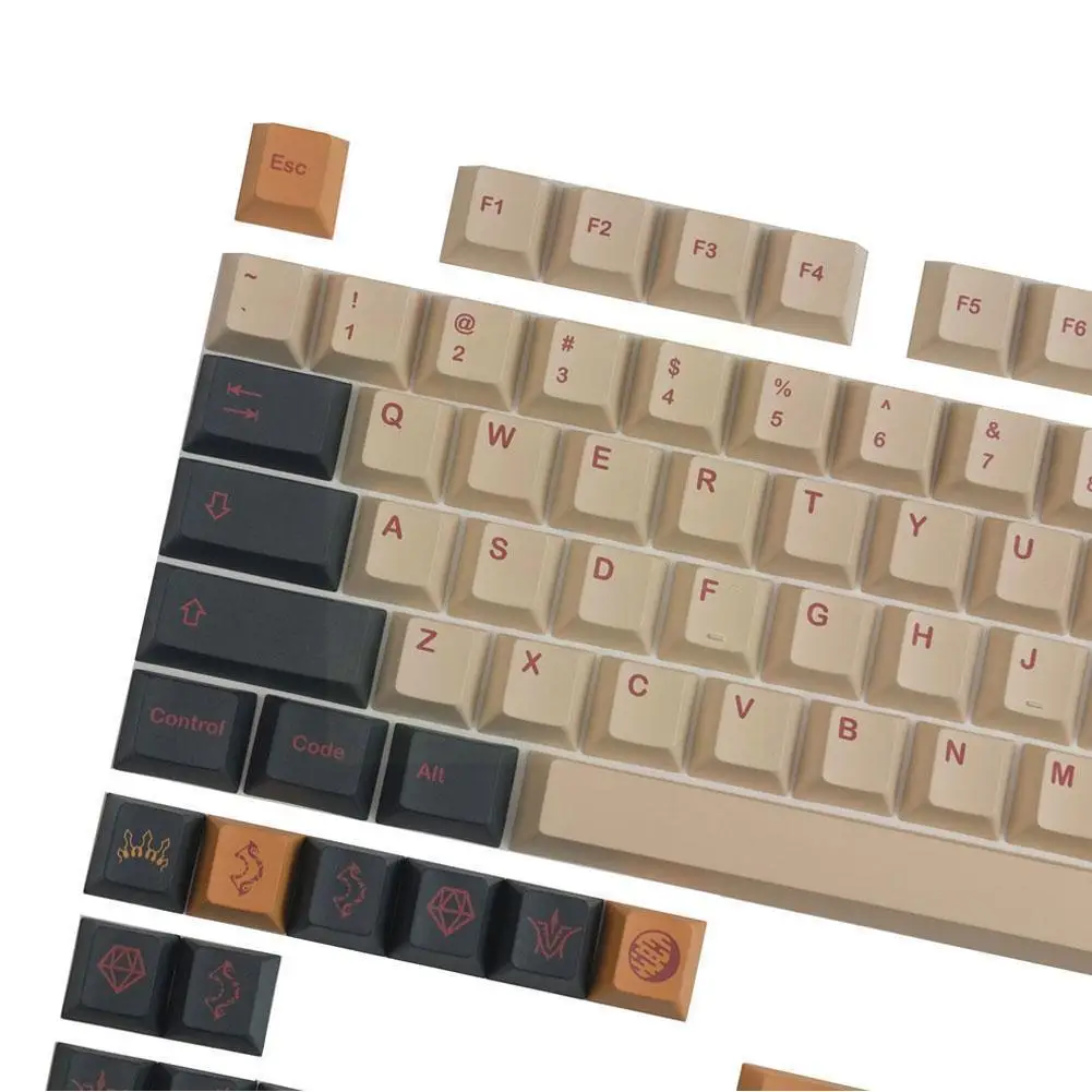 

Индивидуальные Ретро колпачки для Gmk Ishtar Pbt, колпачки для сублимационной печати, высота для Gh60 Gk61 Gk64, механическая плата U0s8
