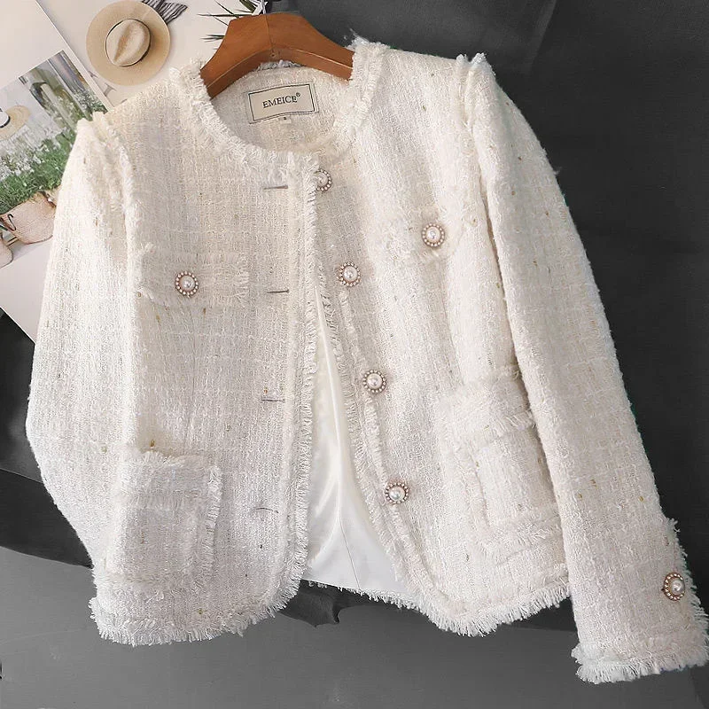 Женские пиджаки в Корейском стиле шикарные твидовые весенне-осенние элегантные