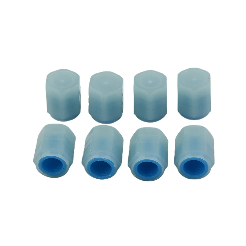 

4/8/16pc Car Wheel Tire Valve Cap Tyre Rim Stem Covers Luminous Dust Cover Blue Car Wheel Styling Tyre Hub Luminous Cap Decor