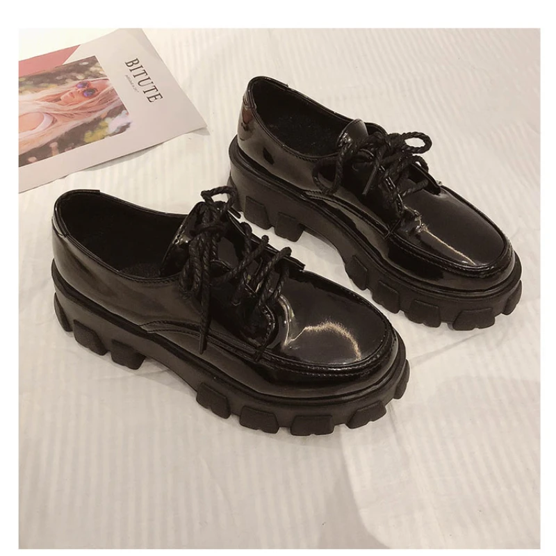 

Женские туфли на толстом высоком каблуке, черные туфли из искусственной кожи в стиле ретро, обувь для работы, весна-осень 2022