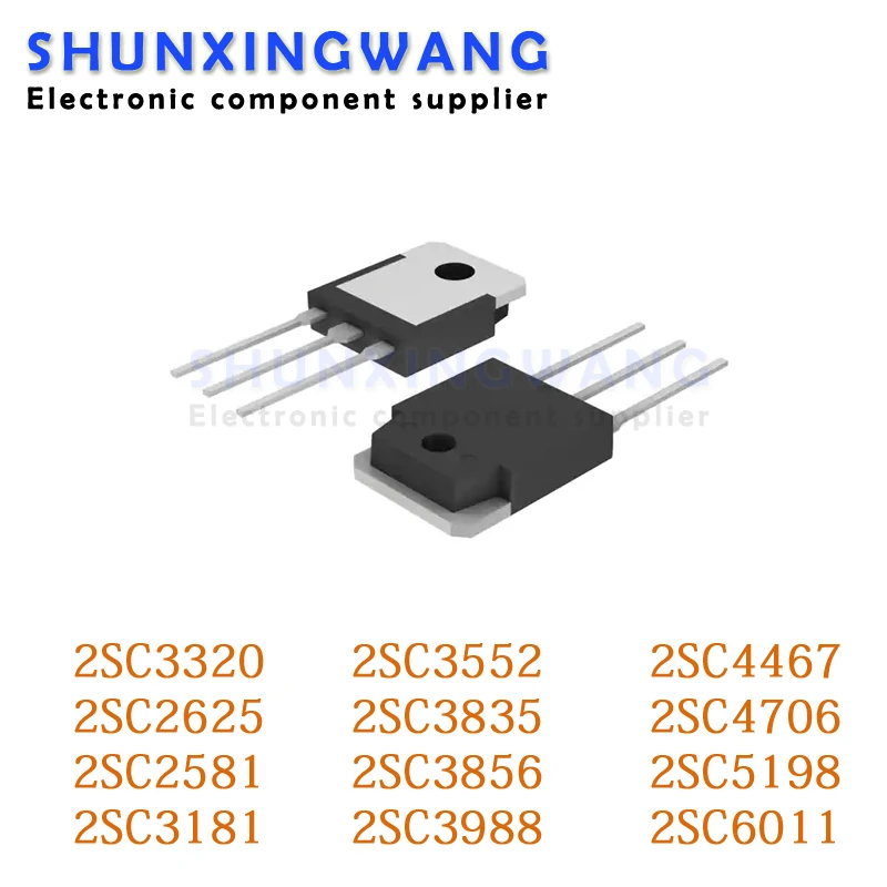 5PCS 2SC3320 TO-3P C3320 2SC2625 2SC2581 2SC3181 2SC3552 2SC3835 2SC3856 2SC3988 2SC4467 2SC4706 2SC5198 2SC6011 C2625