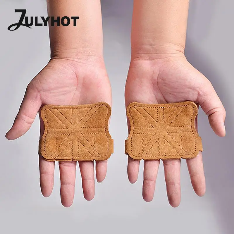 

1 Pair Leather Weight Lifting Training Gloves Palm Protection Fitness Sports Gymnastics Grips Pull Ups Weightlifting Workout