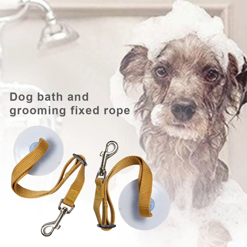 

2 Pieces Pet Bathing Straps Pet Leash Dog Bath Beauty Fixed Rope Bathtub Suction Cup Fixed Rope