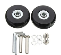 2 pairs of 60mm silent trolley case travel luggage universal wheel maintenance and repair accessories wheels