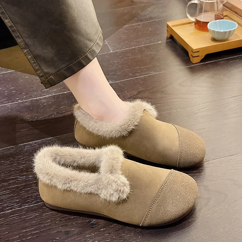 Зимние женские зимние ботинки удобная теплая хлопковая обувь оригинальная