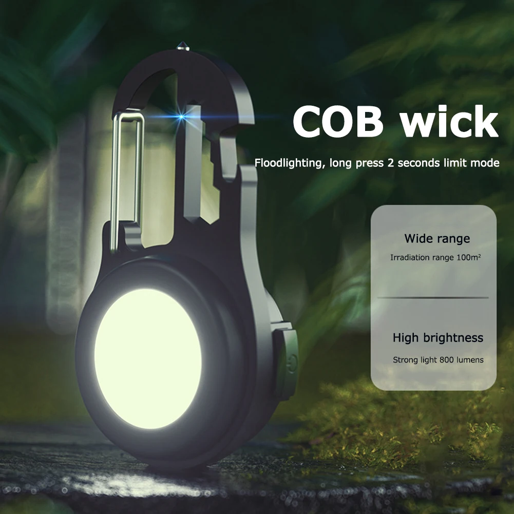 

Rechargeable COB LED Camping Working Flood Lights 4 Gears Waterproof Portable Outdoor Hiking Tent Lamp Emergency Flashlight
