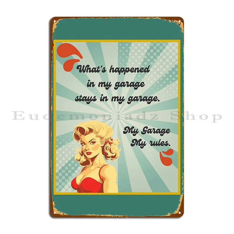 What_Sappened In My Garage Fuchs gcu Metalowy Znak Druk Kino Malarstwo Projektowanie Fototapeta Blaszany Plakat