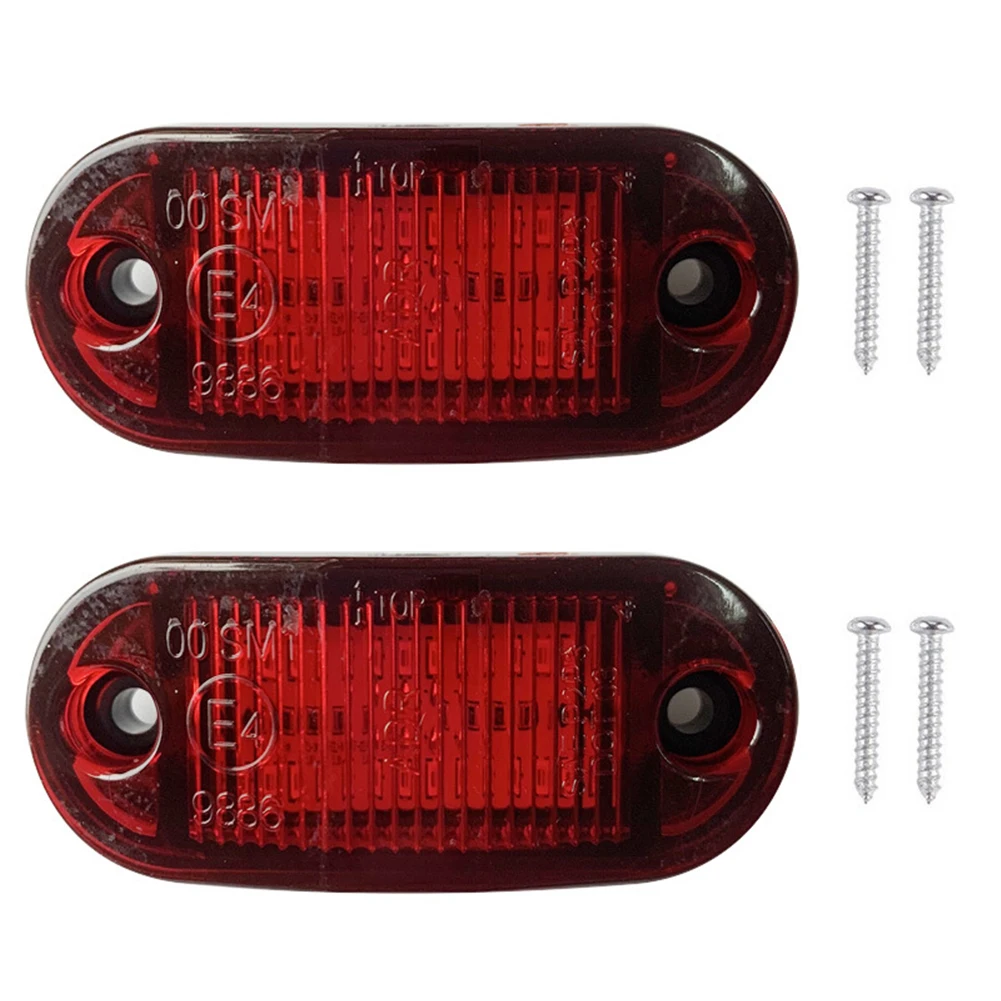 

2pcs Car Trucks LED Oval Amber Dynamic Side Marker Turn Signal Light Sequential Blinker Light Trailer Lights