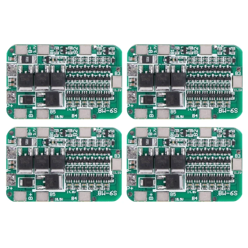 

Защитная плата PCB BMS для зарядного устройства 4X 6S 15A 24 В, для модуля литий-ионной, литиевой батареи 6 18650, комплект для самостоятельной сборки