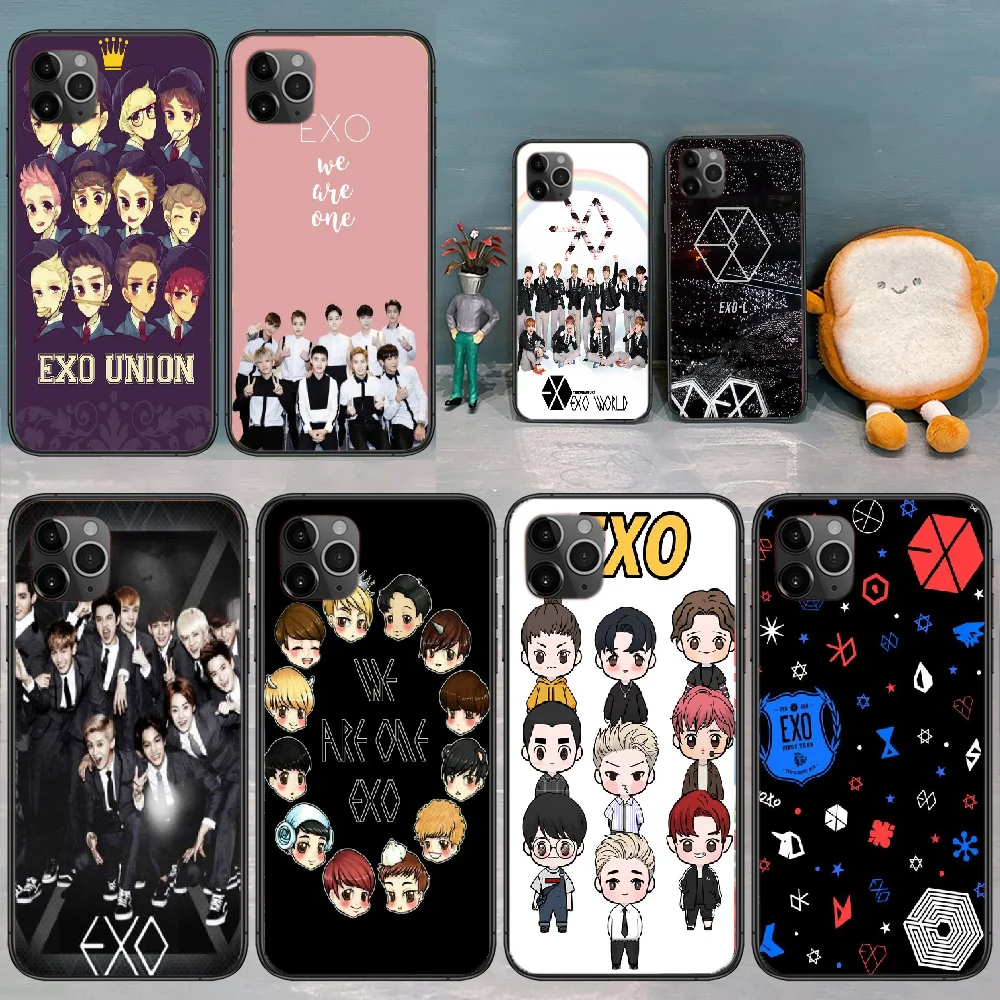 Чехол для телефона EXO Korea Kpop Girls Samsung Galaxy Note S 8 9 10 20 Plus E Lite Uitra Черный