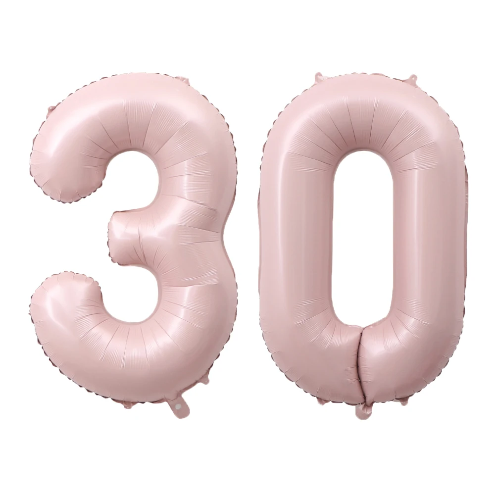 

Розовые воздушные шары цифра 30 40 KUKUZHU