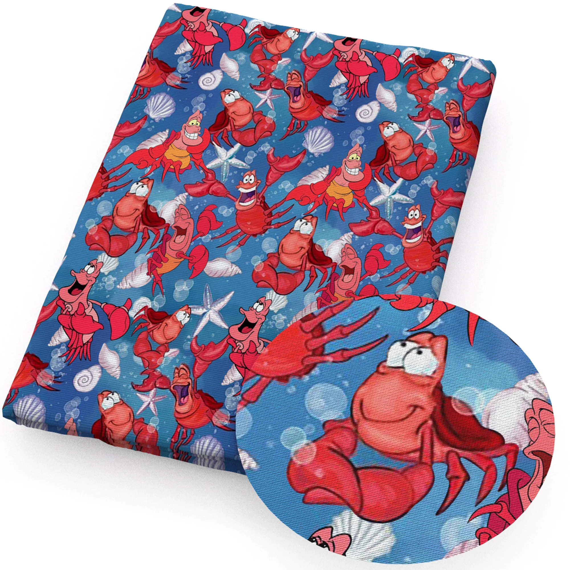 Хлопчатобумажная ткань с принтом Лиса и собака |