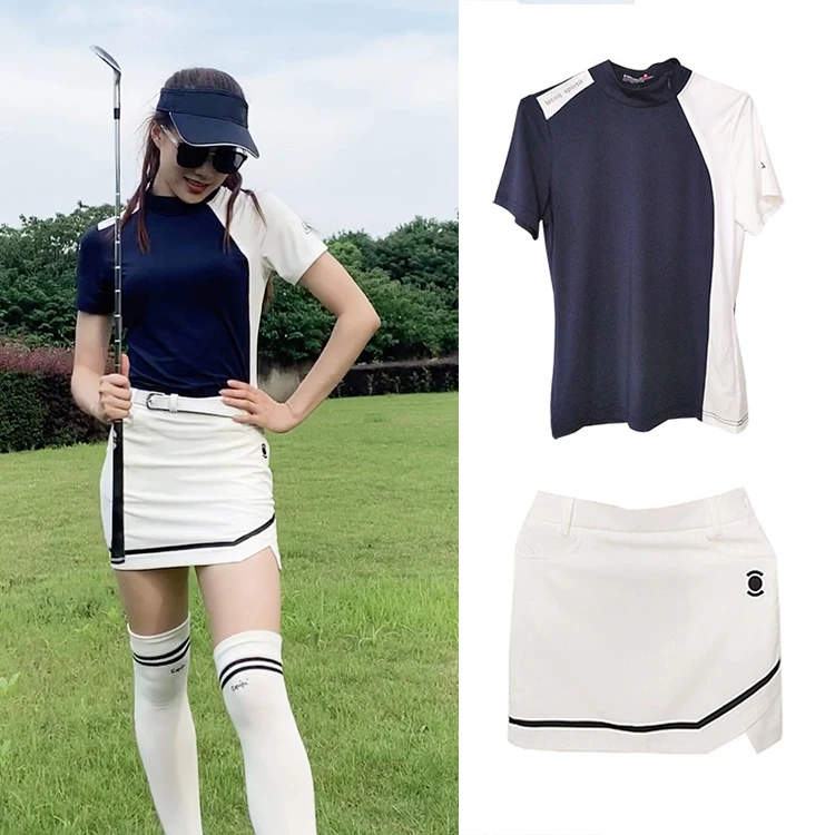 

2022 new golf suit women's short skirt summer ice silk sunscreen short sleeve T-shirt Golf Korean Fashion Top