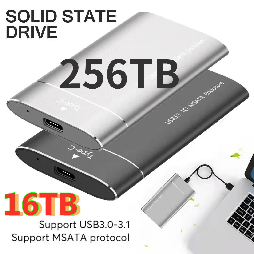 Laptops Poratble Ssd 1tb 2tb 4tb Mobile External Hard Disks High-speed Solid State Drive 8tb 16tb 30tb