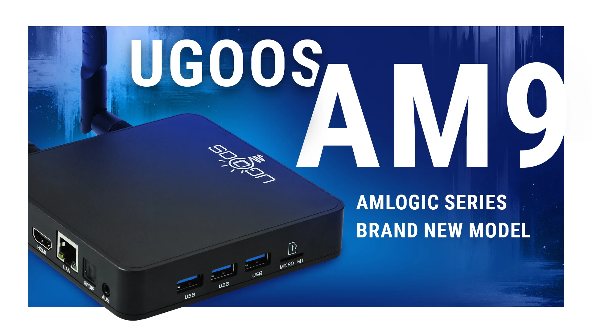 Фото Оригинальная смарт-приставка Ugoos AM9 Android 14 Amlogic S905x5 LPDDR4X 4 ГБ 64 ГБ WiFi BT5.2 LAN 1000M с голосовым пультом дистанционного управления BT Top Box №2