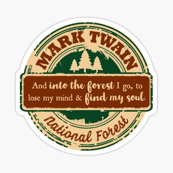 

Автомобильные наклейки Mark Twain с национальным лесом, 5 шт., для аниме, окна, комнаты, автомобильные бутылки для воды, наклейки, чемодан, мотоцикл, Детский принт