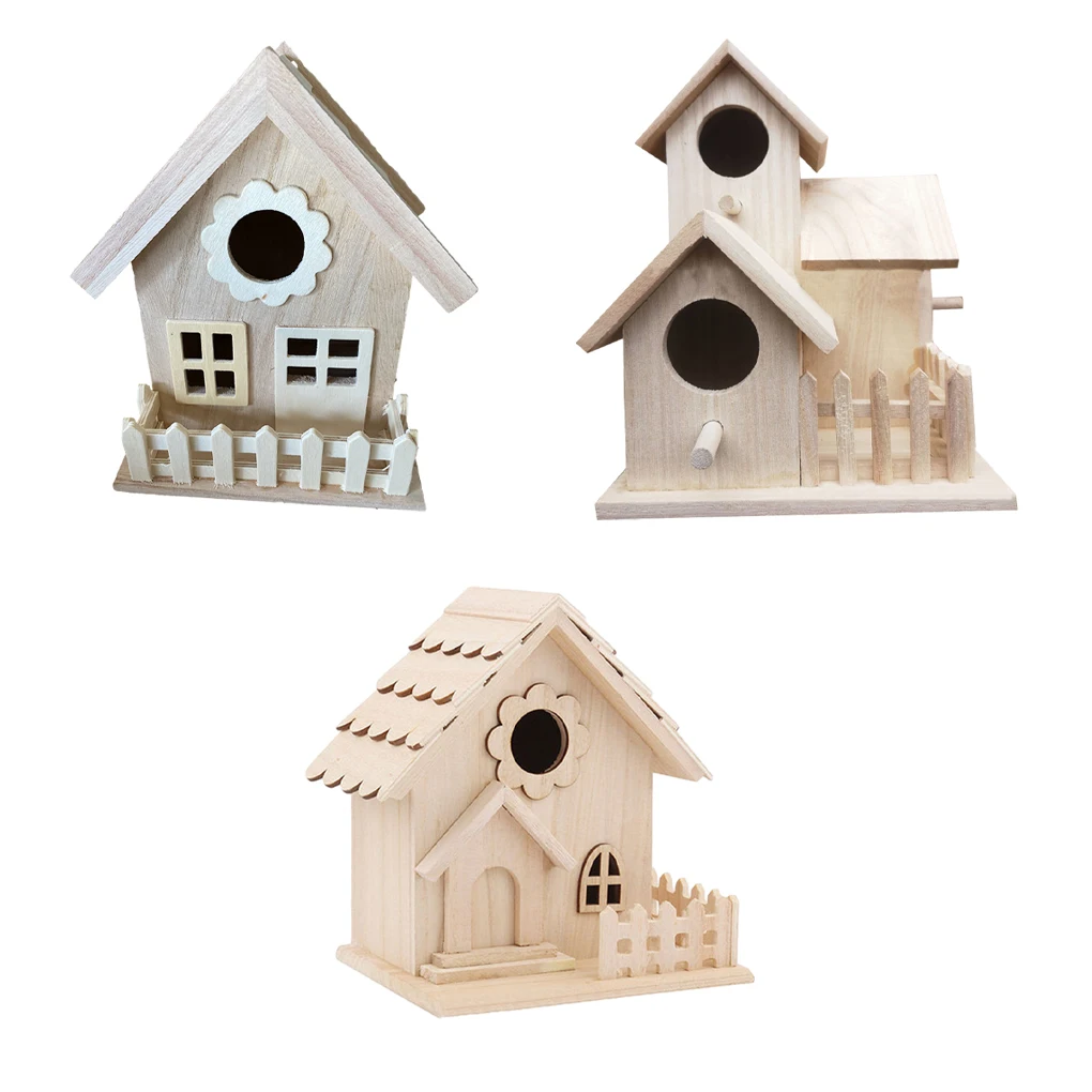 

Wood Workmanship Bird House Breeding Cage For Assumption And Nest Garden Safe And Environmental Wooden Bird House