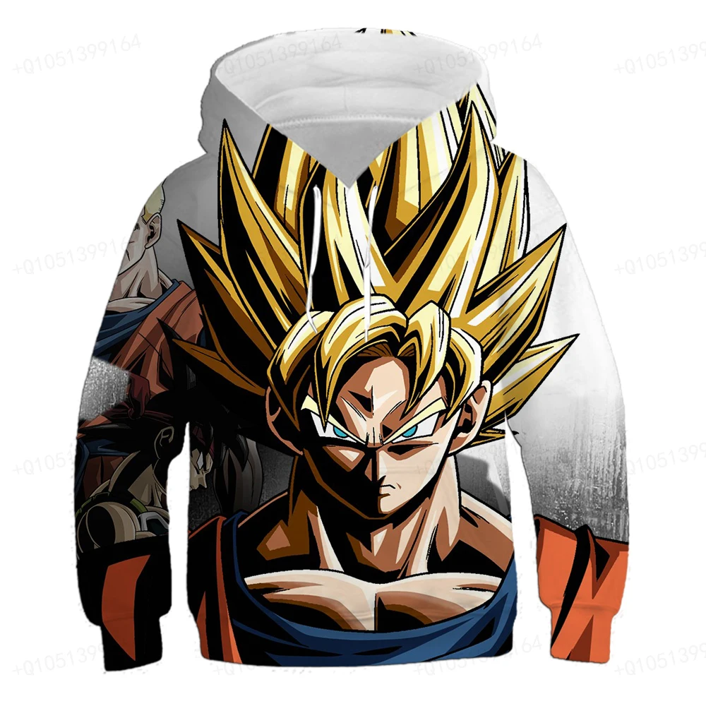 2023 Fashion Super Saiya Boys and Girls Sweatshirt Cartoon Dragon Ball Z 3D Print Harajuku Garment Long Sleeve Goku Hoodie