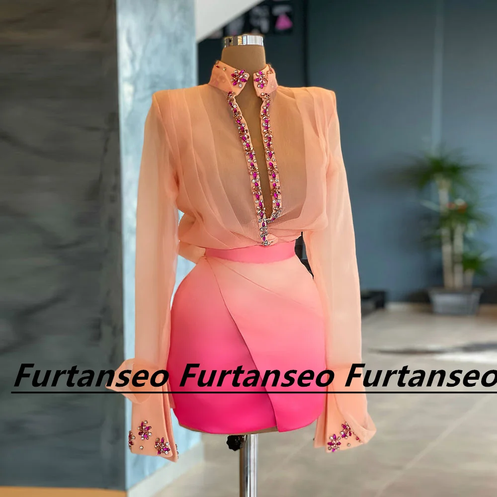 Модный женский драпированный комплект из 2 предметов с длинными рукавами и