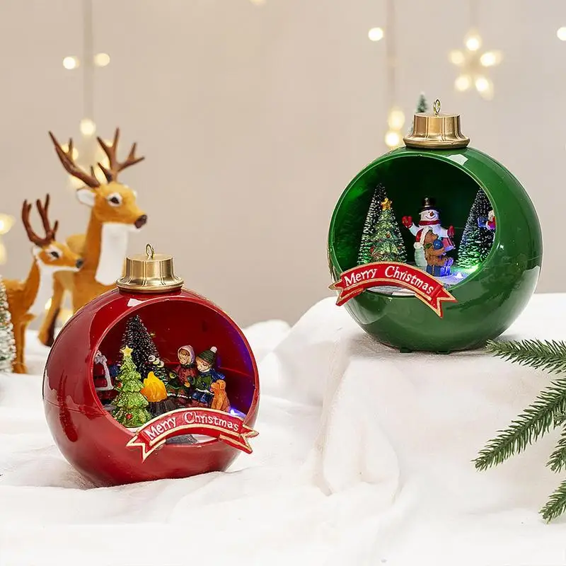 

Beautiful Christmas Music Box Snow House With Music Lighted Christmas Snow Village Decor For Christmas Home Party Decorations