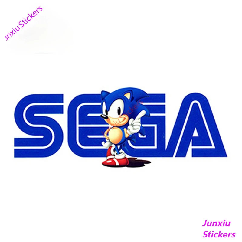 

SEGA Sonic Vintage Logo Decal Personality Car Stickers Scratch-Proof Car Accessories Bumper Window Trunk Decoration PVC13x5cm
