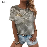 music t shirt sexy fashion ladies t shirt 2021 new summer loose womens floral xl top 3d printing abstract pattern cute