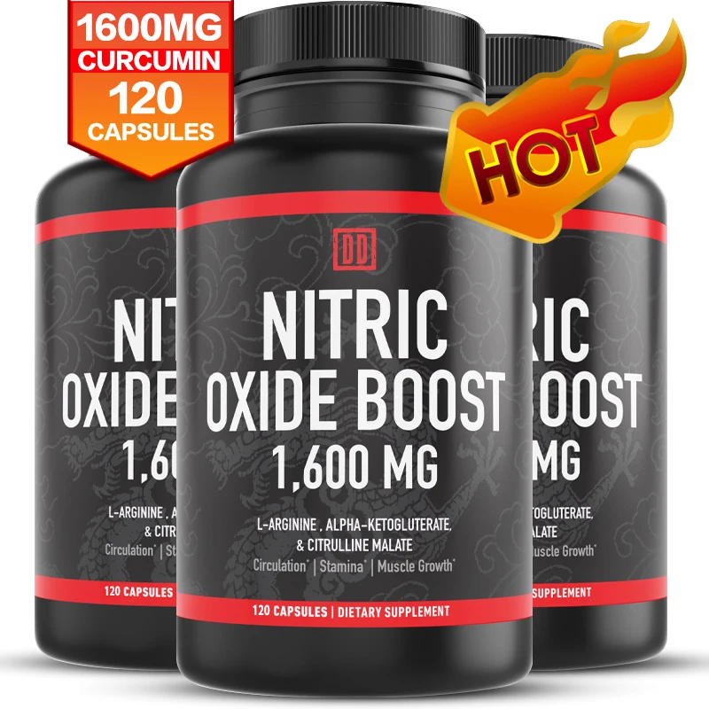 

Nitric Oxide Boosting Supplement - 1600 Mg with L-Arginine, Citrulline and Malate To Boost Desire and Stamina 120 Capsules