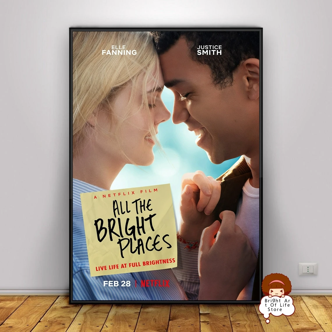 

All the Bright Places (2020) Movie Poster Cover Photo Canvas Print Wall Art Home Decor (Unframed)