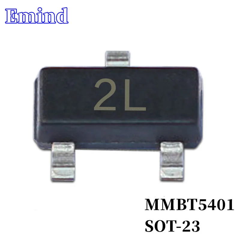 

100/200/300 шт. MMBT5401 SMD, транзисторный отпечаток SOT-23 Silkscreen 2 л, тип PNP 150 в/мА, биполярный усилитель транзистор