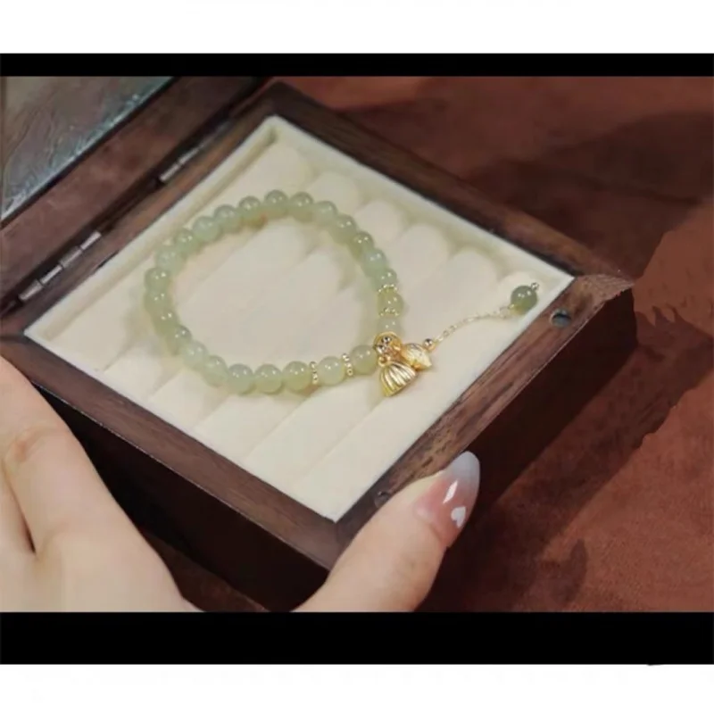 Два шага от Shihuan подземный браслет с лотосом Женский яркий нефритовый Солнечный в