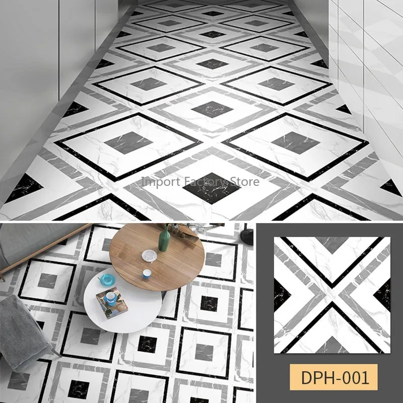 

60CM X 60CM House Remodelling Parquet Floor Tile Sticker Floor Renovation Marble Thickened Frosted Self-adhesive Floor Sticker