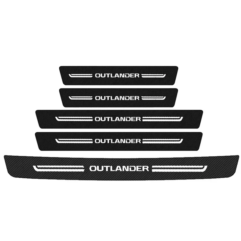 

Углеродное волокно для Mitsubishi Outlander 2024, наклейки на порог автомобиля, защитная полоса, авто порог, защита от царапин, грязная лента, пленка