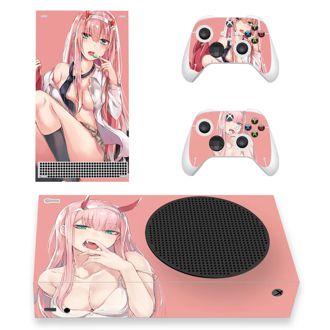 

Anime Cute Girl Zero Two Skin Sticker Decal Cover for Xbox Series S Console and Controllers Xbox Series Slim Skin Sticker Vinyl