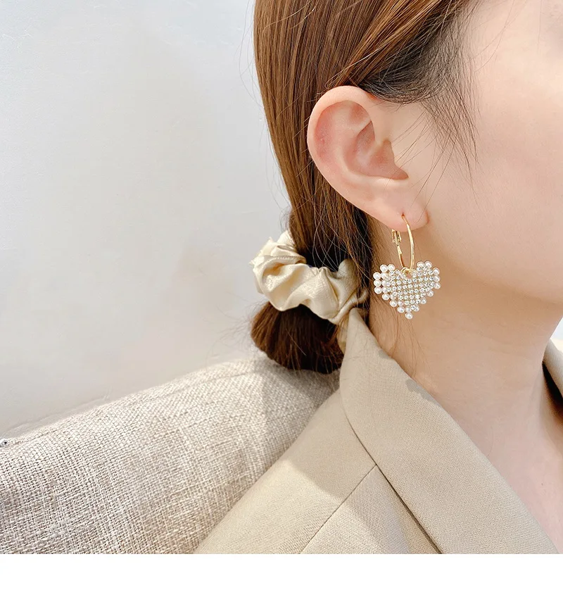 Круглые серьги-капли в форме сердца для женщин женские серьги изысканное