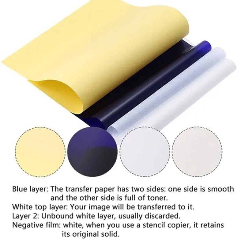 5/10 шт. карбоновая термобумага для татуировок