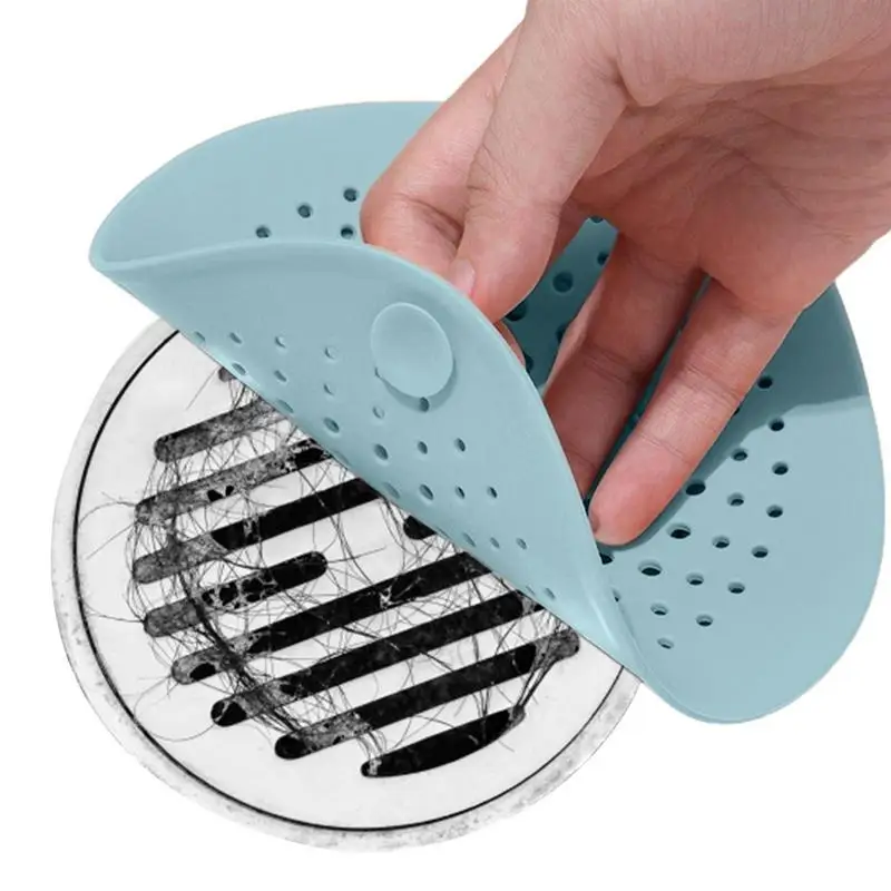 

Drain Hair Catcher Universal Silicone Kitchen Strainer 2 Pieces Household Drain Protectors With Suction Cups Suit For Bathroom