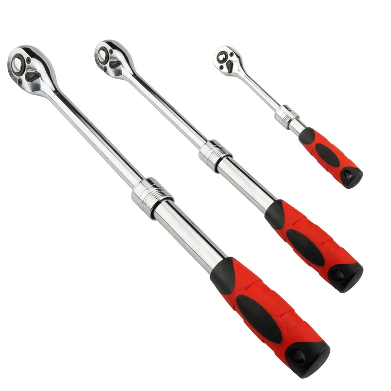 

Ajustable Socket Ratchet Wrench 1/2" 3/8" 1/4" Flexible High Torque 72 Teeth Cr-v Quick Release