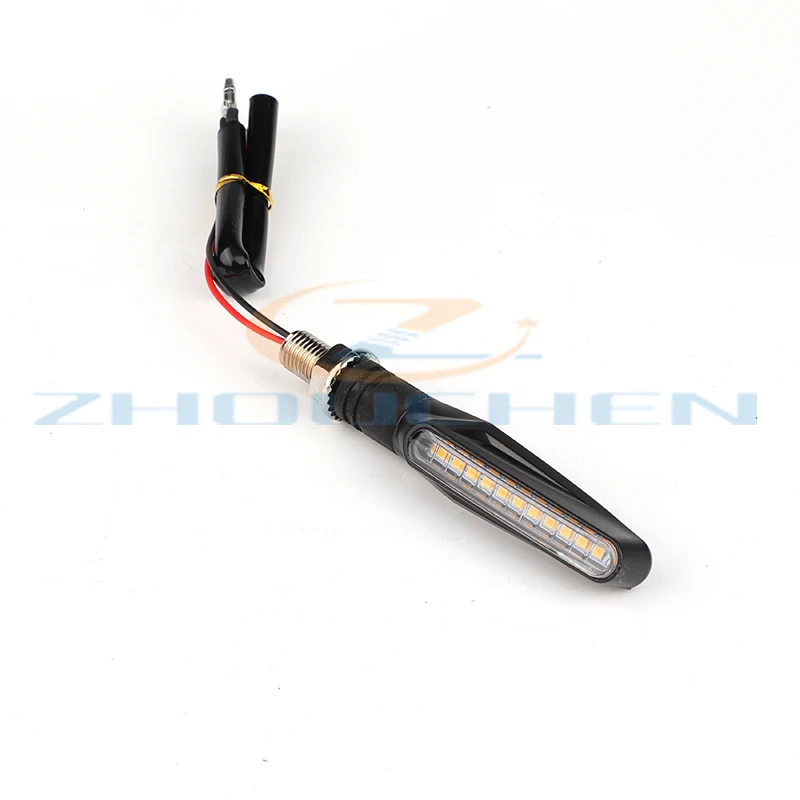 

Motorcycle Accessories 1pc LED Motorcycle Turn Signal Lamp 12 SMD Tail Light Flowing Water Flasher IP68 Flexible Flashing Light