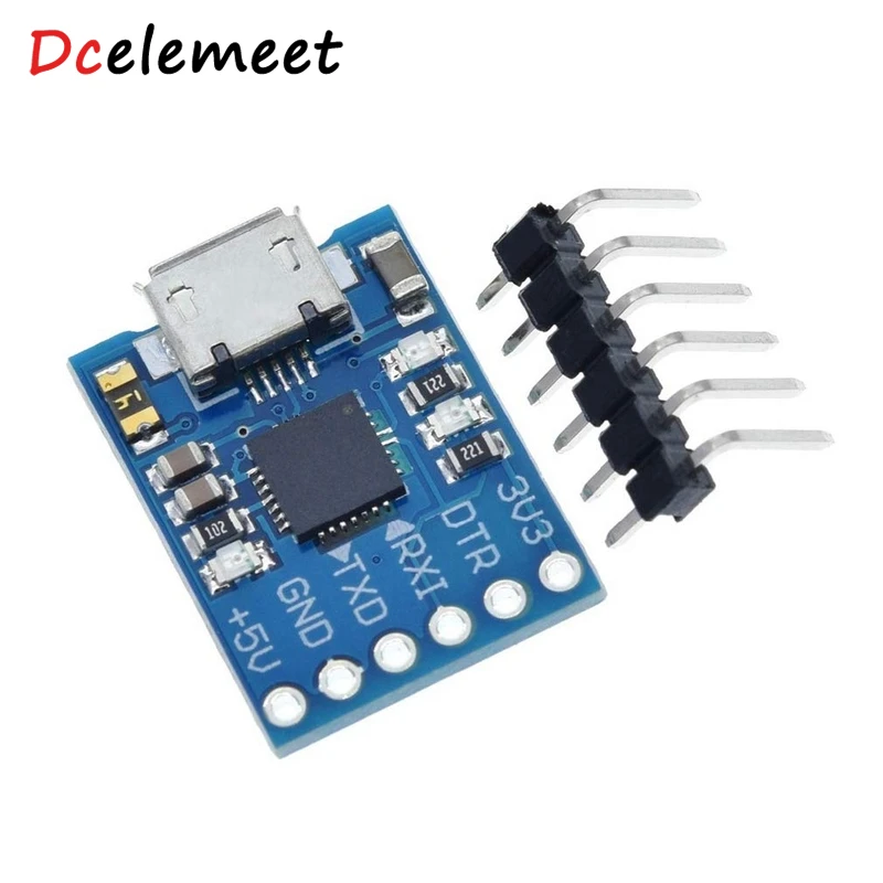 

5pcs CP2102 MICRO USB to UART TTL Module 6 Pin Serial Converter UART STC Replace FT232 For Arduino