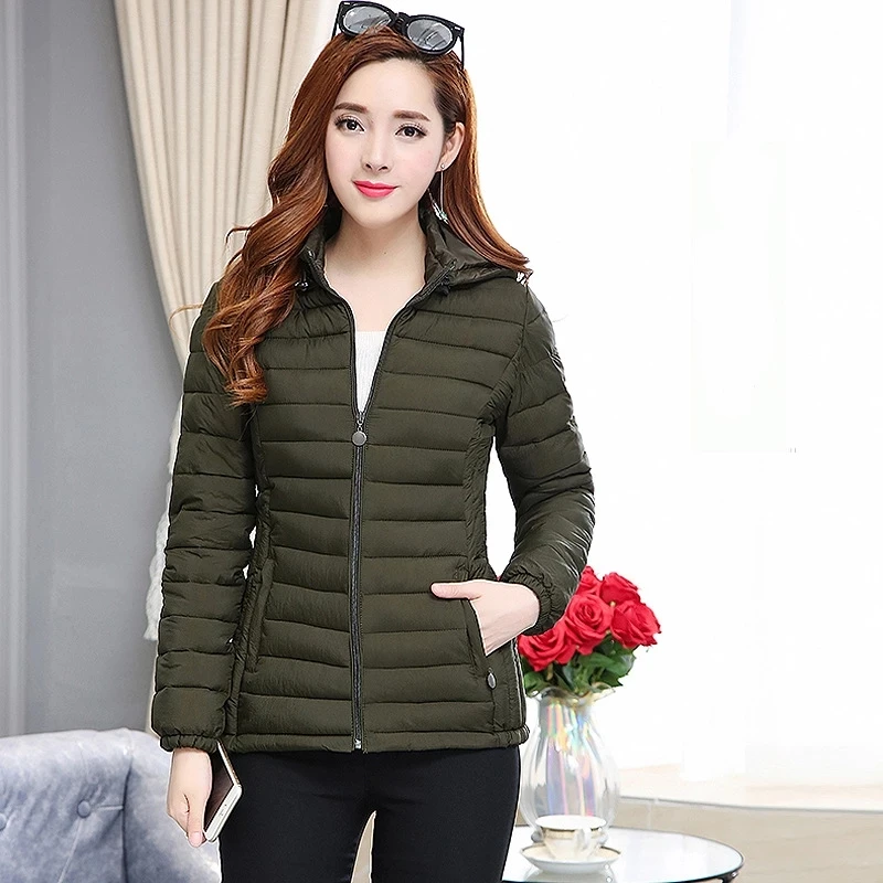 AGS New Winter Jacket High Quality stand-callor Coat Women Fashion Jackets Winter Warm Woman Clothing Casual Parkas